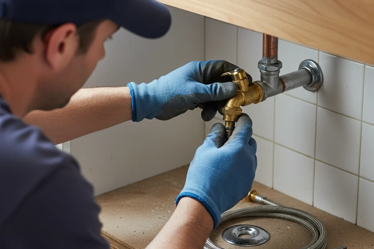 Shutoff valve and fitting work during Burst Pipe Repair in Mount Pleasant
